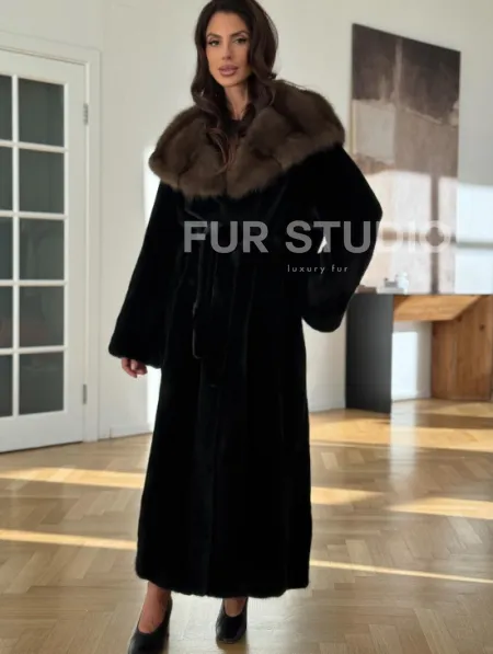 Шуба из меха норки BLACKGLAMA - фото 5