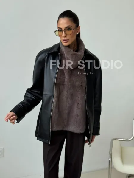 Норковая женская манишка - фото 9