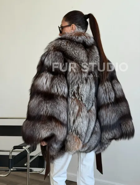 Шуба из лисы - летучая мышь - фото 8