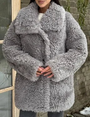 Короткая шубка - дублёнка из овчины - фото 2