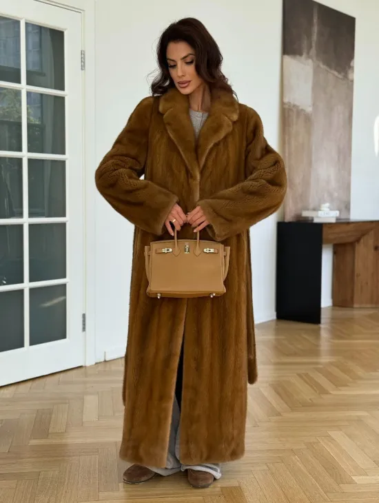 Шуба норковая золотая - фото 10