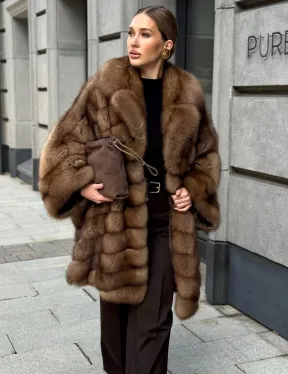 Шуба из куницы оверсайз - фото 7