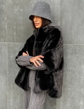 Черная норковая кофта - фото 5