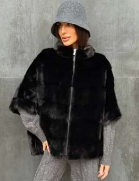 Черная норковая кофта - фото 0