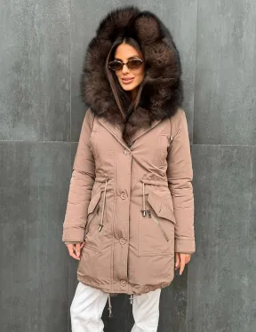 Пуховик с капюшоном - финский песец - фото 3