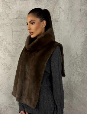 Манишка норковая - цвет соболь - фото 10