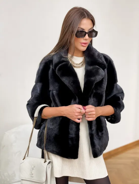 Шуба автоледи из меха скандинавской норки - NAFA - фото 5