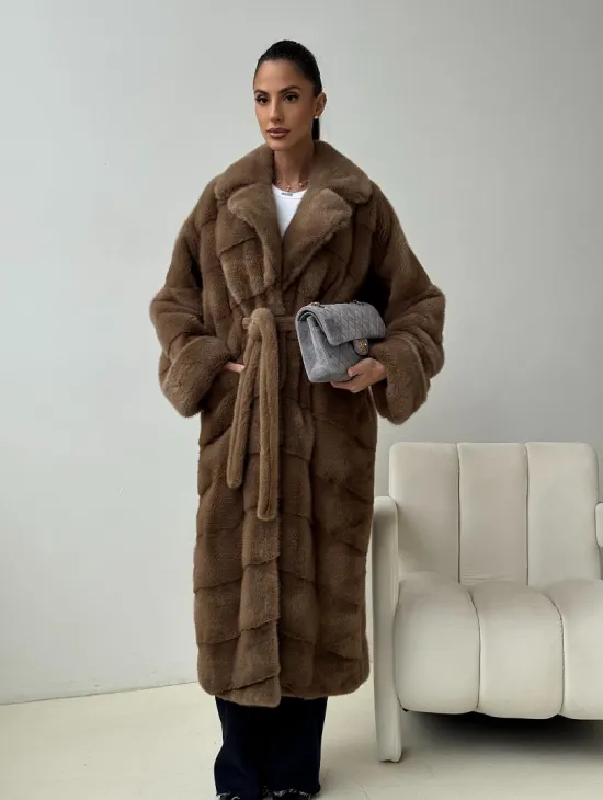 Норковая шуба - кимоно - фото 10