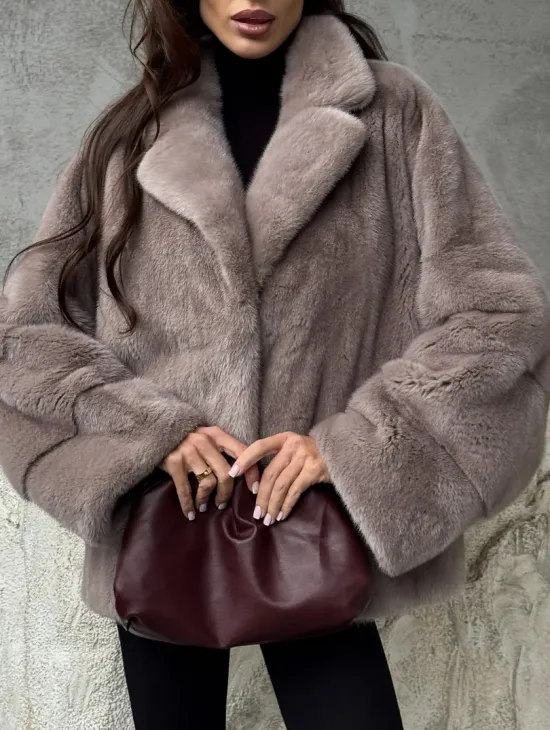 Короткая женская норковая шуба - фото 2