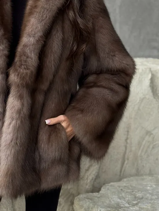 Шуба из меха куницы PREMIUM - фото 3