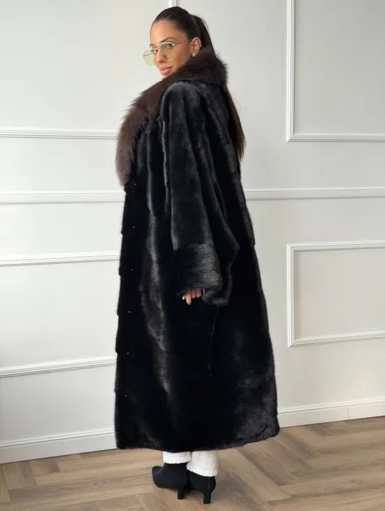 Норковая шуба пальто стиль 