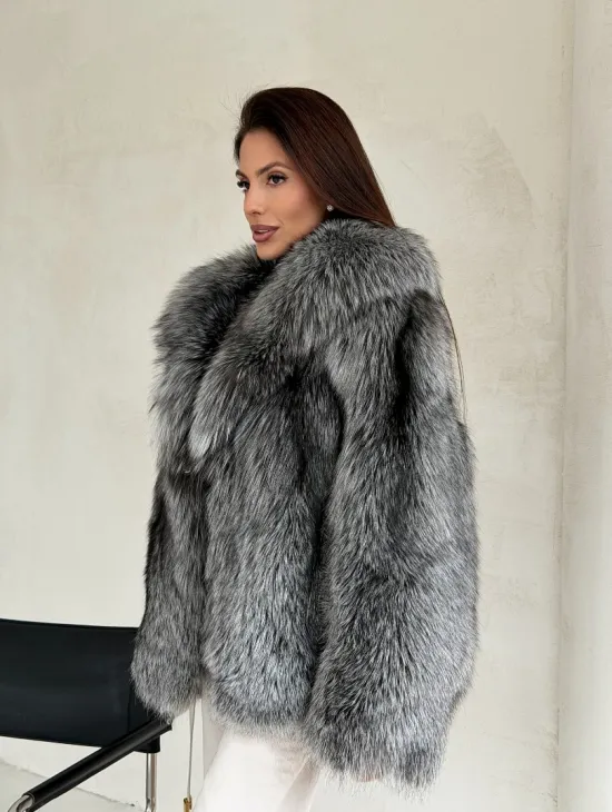 Полушубок из чернобурой лисы - фото 10